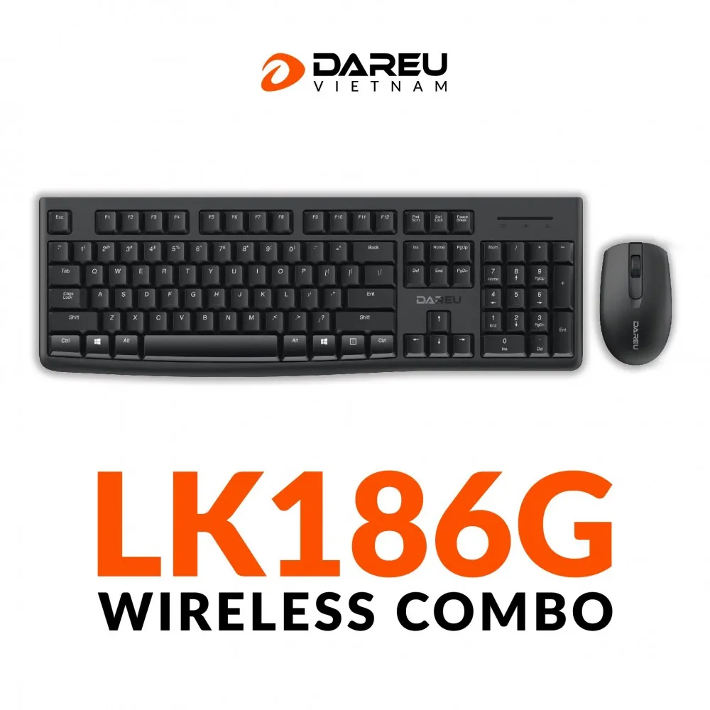 Bộ bàn phím chuột không dây DAREU LK186G - ảnh 2