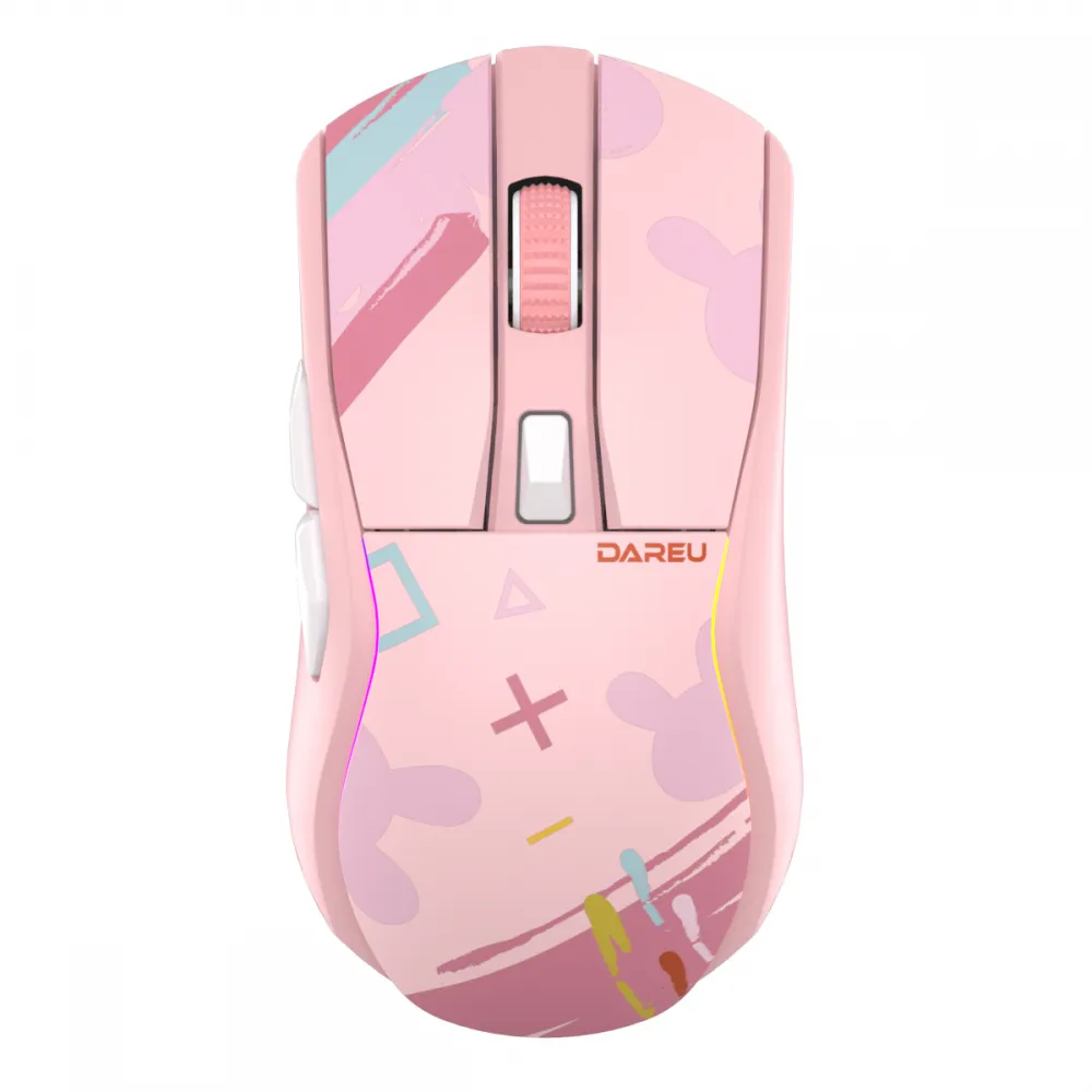 Chuột không dây Gaming DAREU A950 TRIPLE MODE BLACK / PINK - ảnh 2