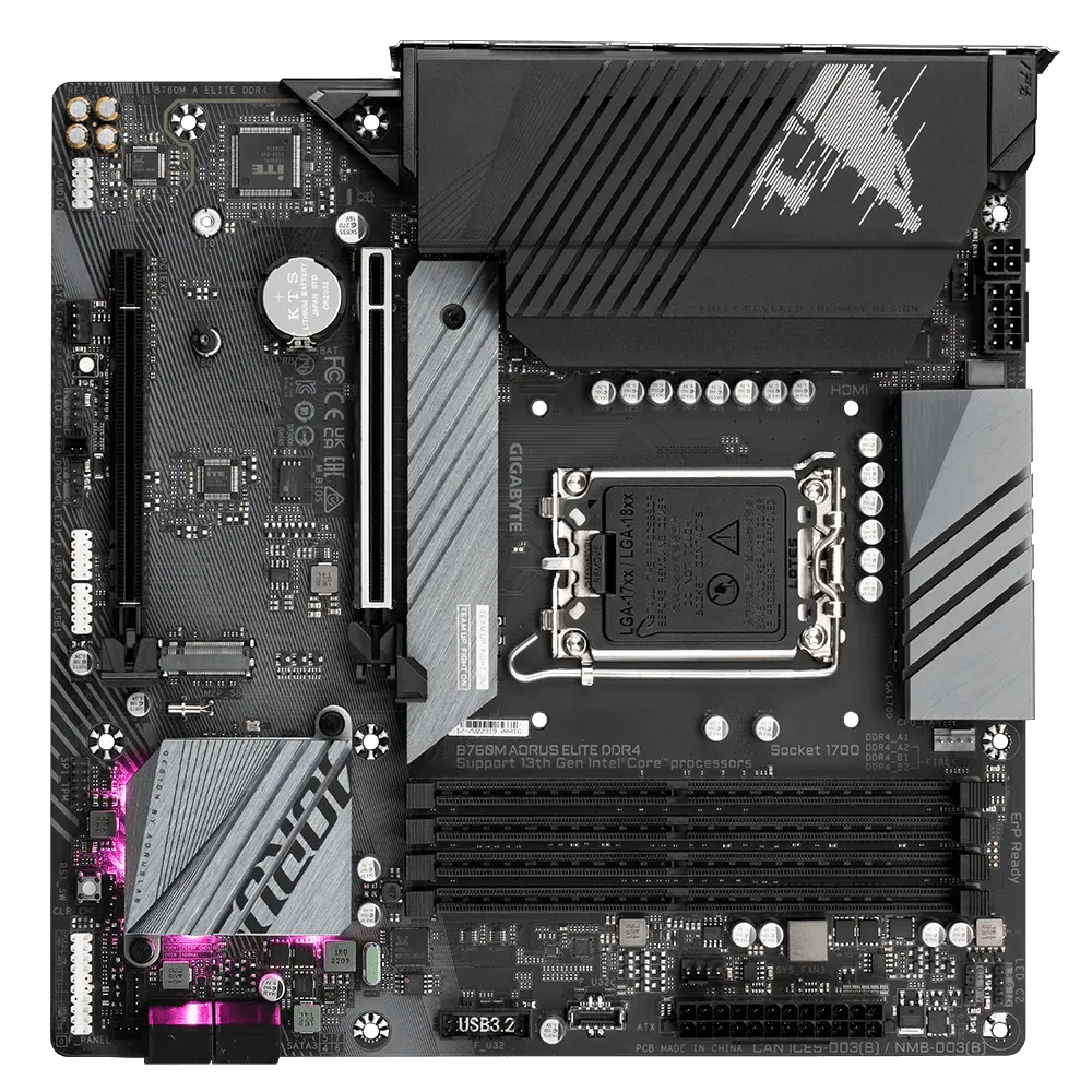 Mainboard Gigabyte B760M AORUS ELITE DDR4 - ảnh 2