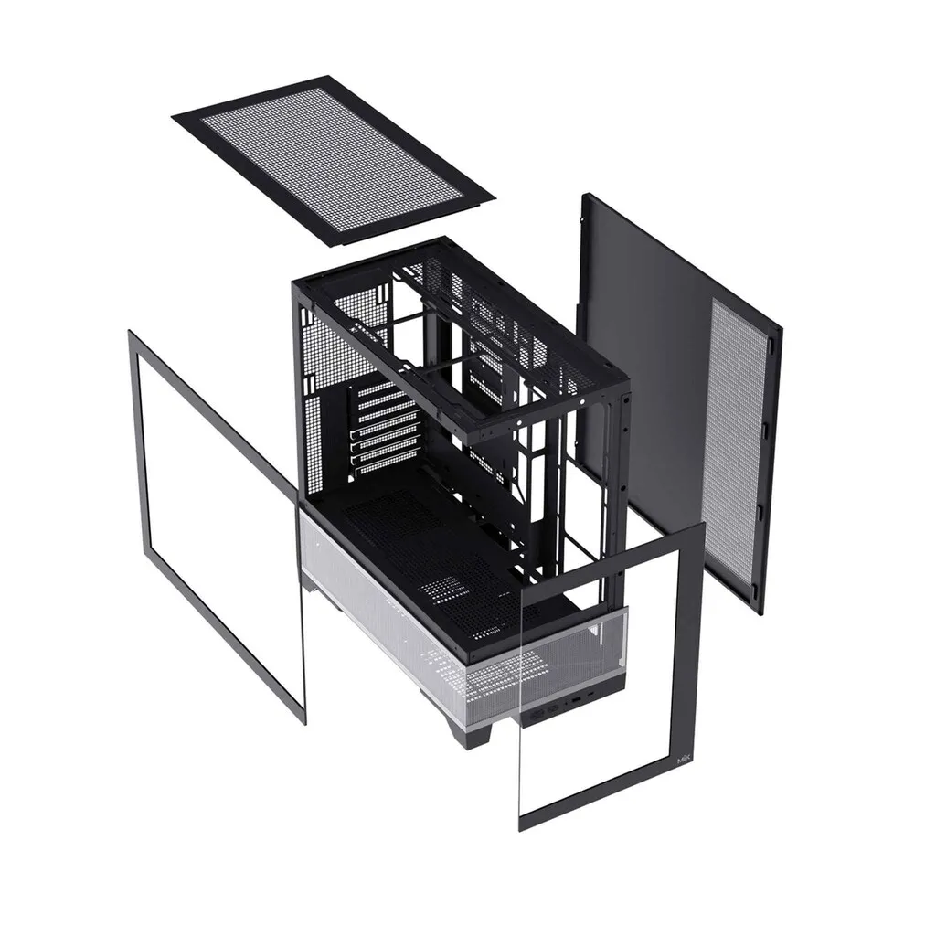 Vỏ case máy tính bàn MIK Lumine 4FA - Trắng / Đen, kèm 4 fan ARGB - ảnh 9