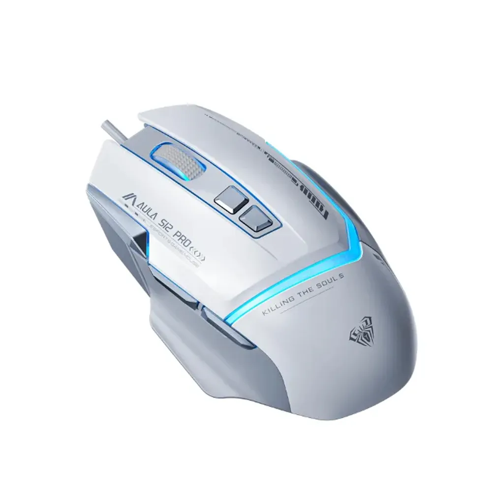 Chuột Gaming Aula S12 Pro Black /White (LED RGB/ 12800DPI) - ảnh 4