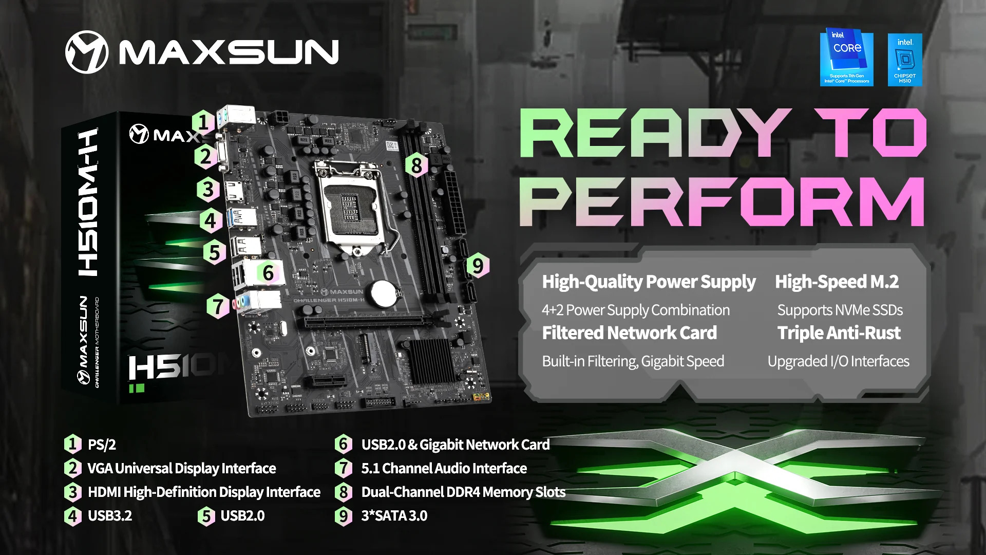 Mainboard MAXSUN Challenger H510M-H | LGA 1200 - ảnh 8