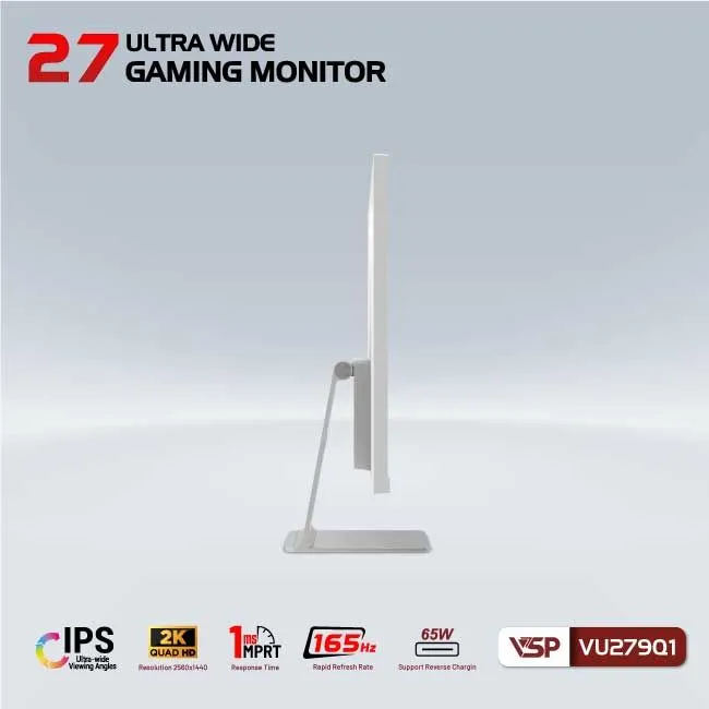 Màn hình VSP VU279Q1 | UltraWide | IPS | 165Hz | 1ms | Màu Trắng - ảnh 5