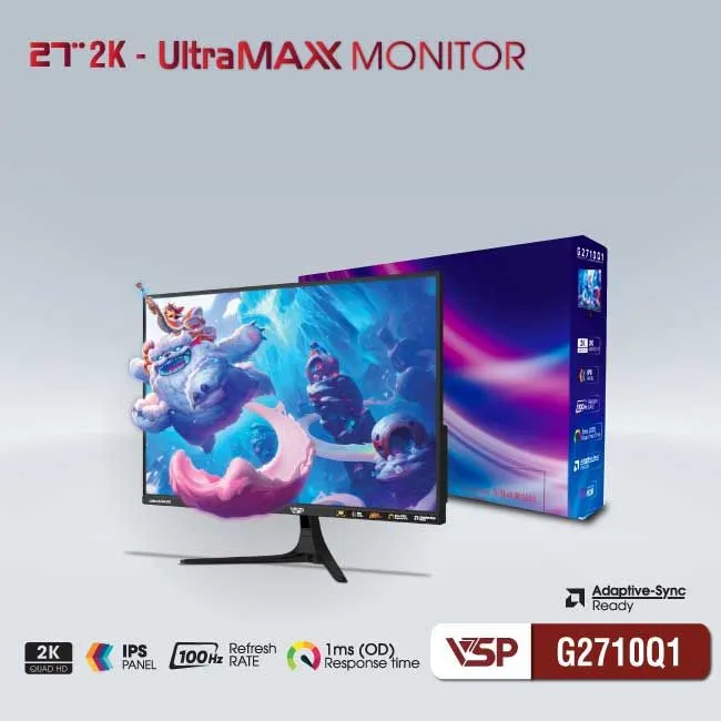 MÀN HÌNH VSP G2710Q1 | 27 inch | 2K | IPS | 100Hz - ảnh 2