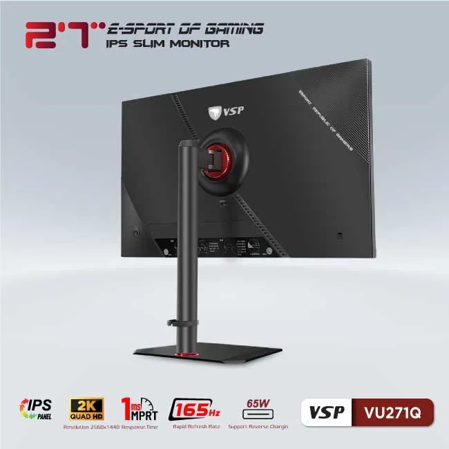 Màn hình phẳng VSP VU271Q | 27inch | 2K | QHD | eSport Gaming - ảnh 5