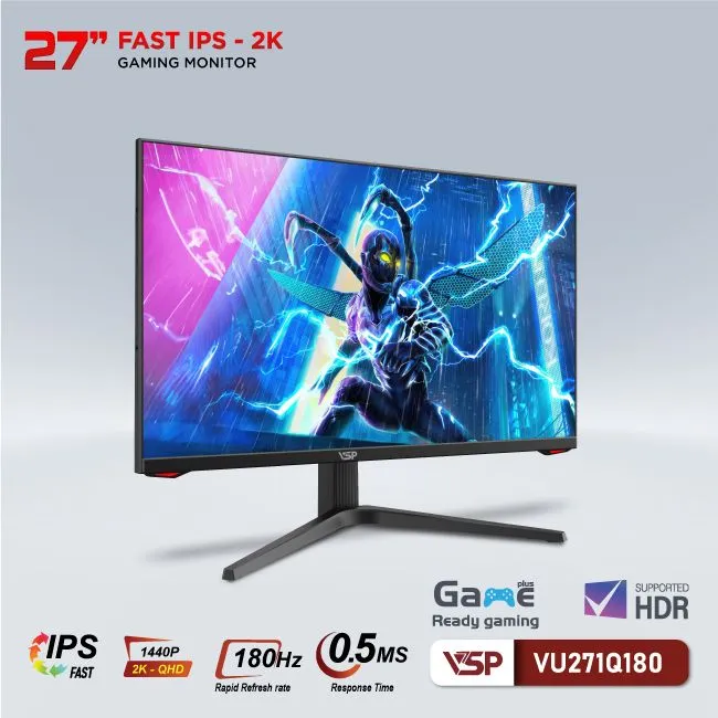 MÀN HÌNH VSP VU271Q180 27 inch | FAST IPS | 2K | 180HZ | 0.5ms - ảnh 2