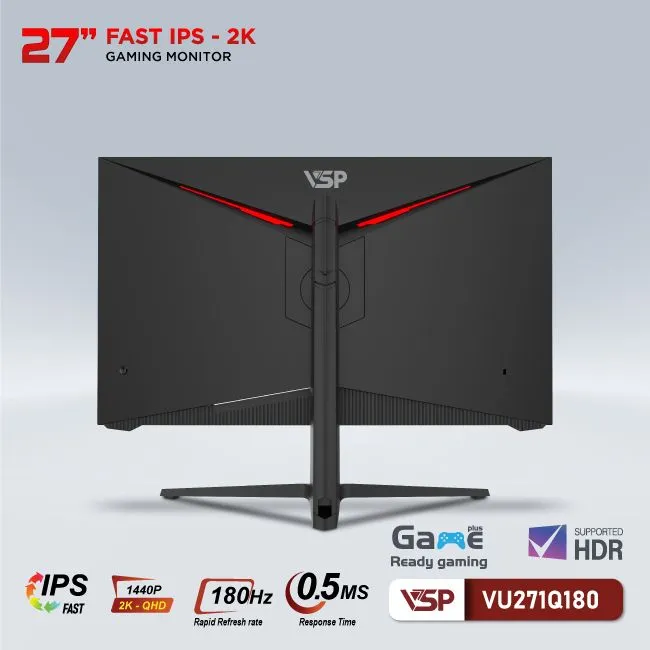 MÀN HÌNH VSP VU271Q180 27 inch | FAST IPS | 2K | 180HZ | 0.5ms - ảnh 3
