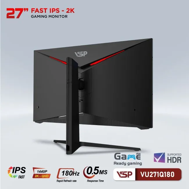 MÀN HÌNH VSP VU271Q180 27 inch | FAST IPS | 2K | 180HZ | 0.5ms - ảnh 4