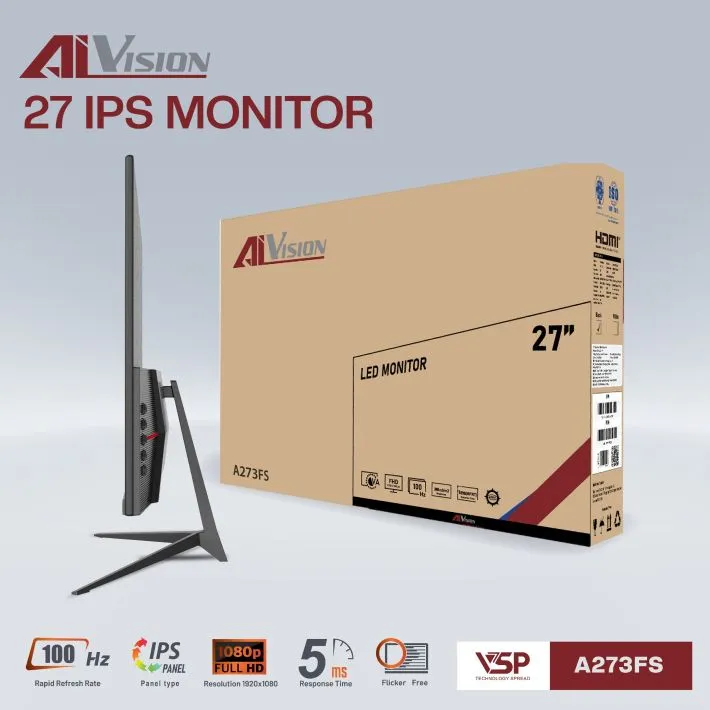 Màn hình AiVision A273FS | 27 inch | Full HD | IPS | 100Hz | 5ms - ảnh 3