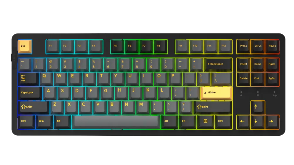 Bàn phím cơ DareU EK87 Pro | Black Golden | Cloud switch | Triple Mode - ảnh 2