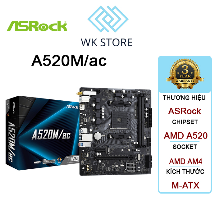 Mainboard ASRock A520M/ac - ảnh 2