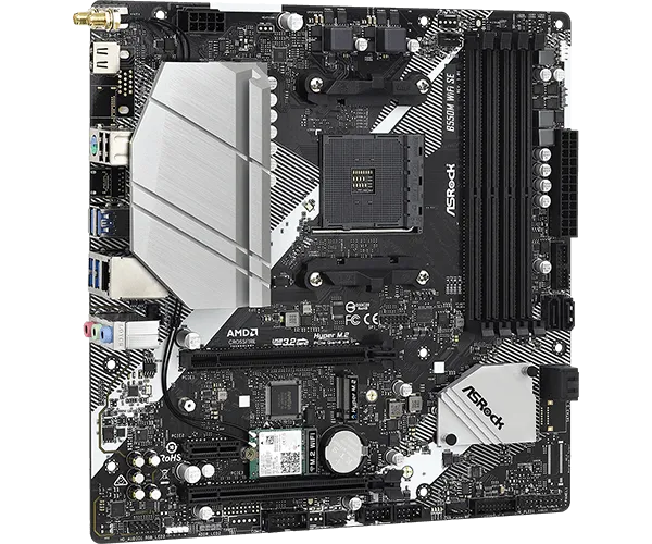 Maiboard ASRock B550M Wifi SE | SOCKET AM4 | M-ATX | 4 KHE RAM - ảnh 2