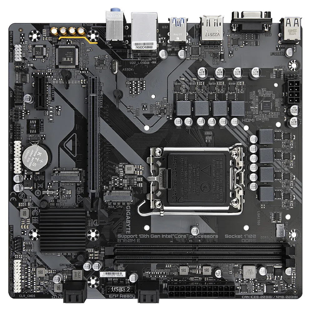 Mainboard Gigabyte B760M E (rev. 1.0) DDR5 - ảnh 4