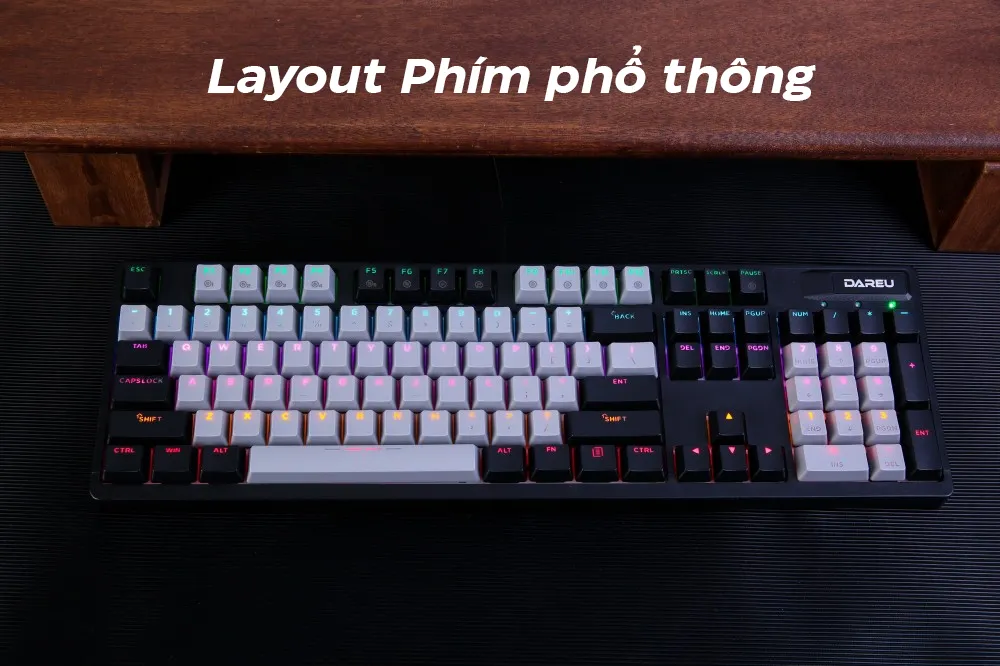 BÀN PHÍM QUANG CƠ DAREU EK1280X BLACK GREY OPTICAL SWITCH - ảnh 7