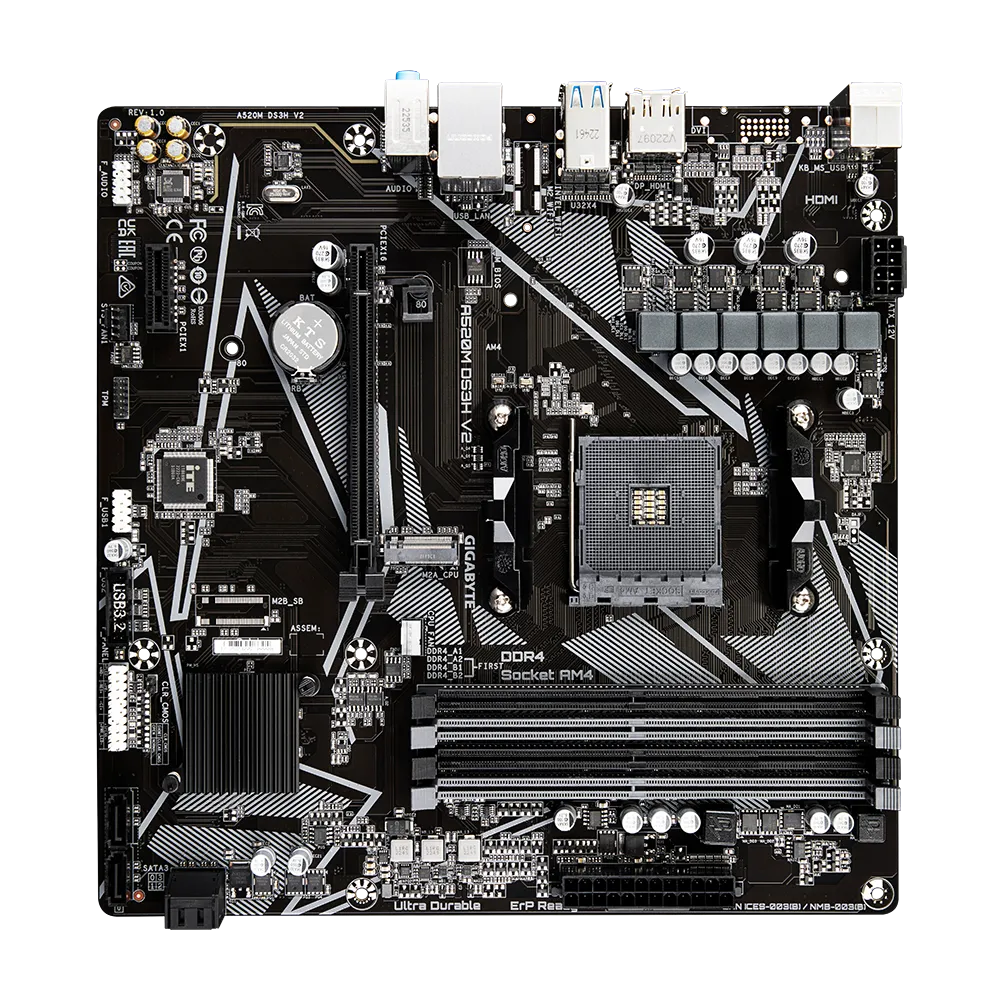 Mainboard Gigabyte A520M DS3H V2 REV 1.0 - ảnh 4