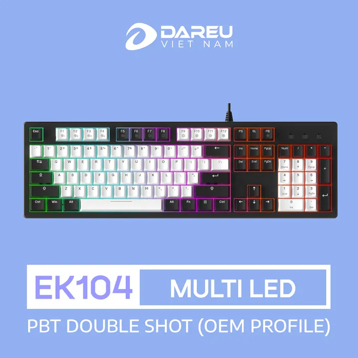 Bàn Phím Cơ DAREU EK104 WHITE x BLACK - ảnh 5