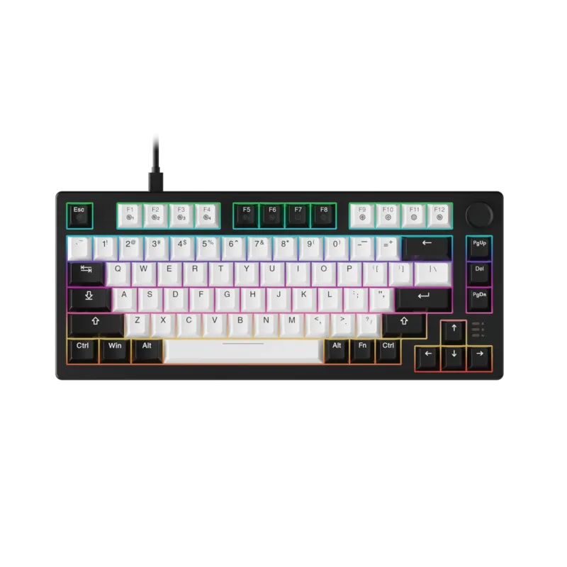 Bàn phím cơ Gaming DAREU EK75 WHITE BLACK PBT Double Shot - ảnh 3