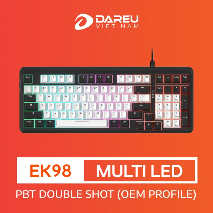 Bàn Phím Cơ Gaming DAREU EK98 WHITE x BLACK - ảnh 5