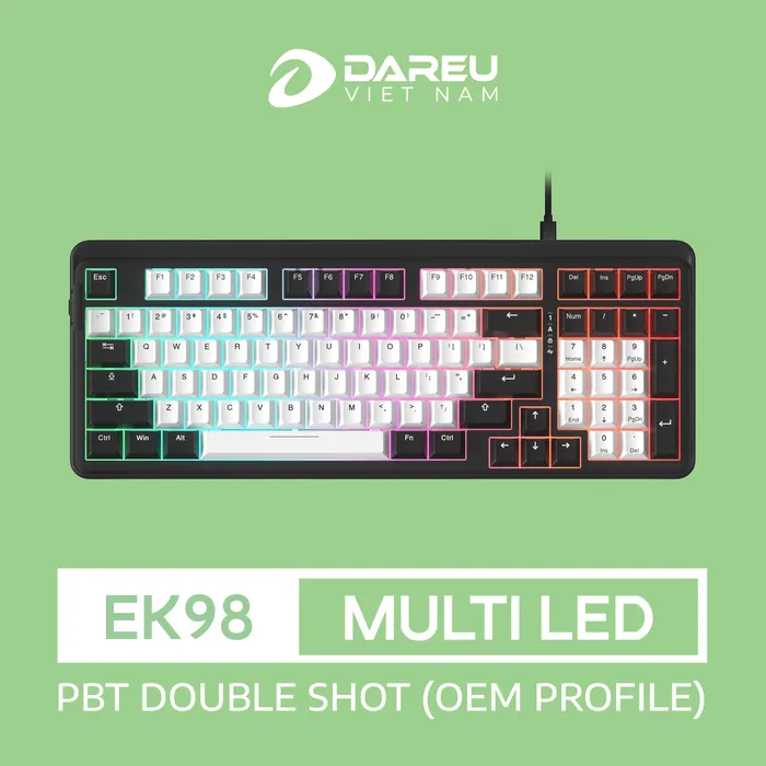 Bàn Phím Cơ Gaming DAREU EK98 WHITE x BLACK - ảnh 4