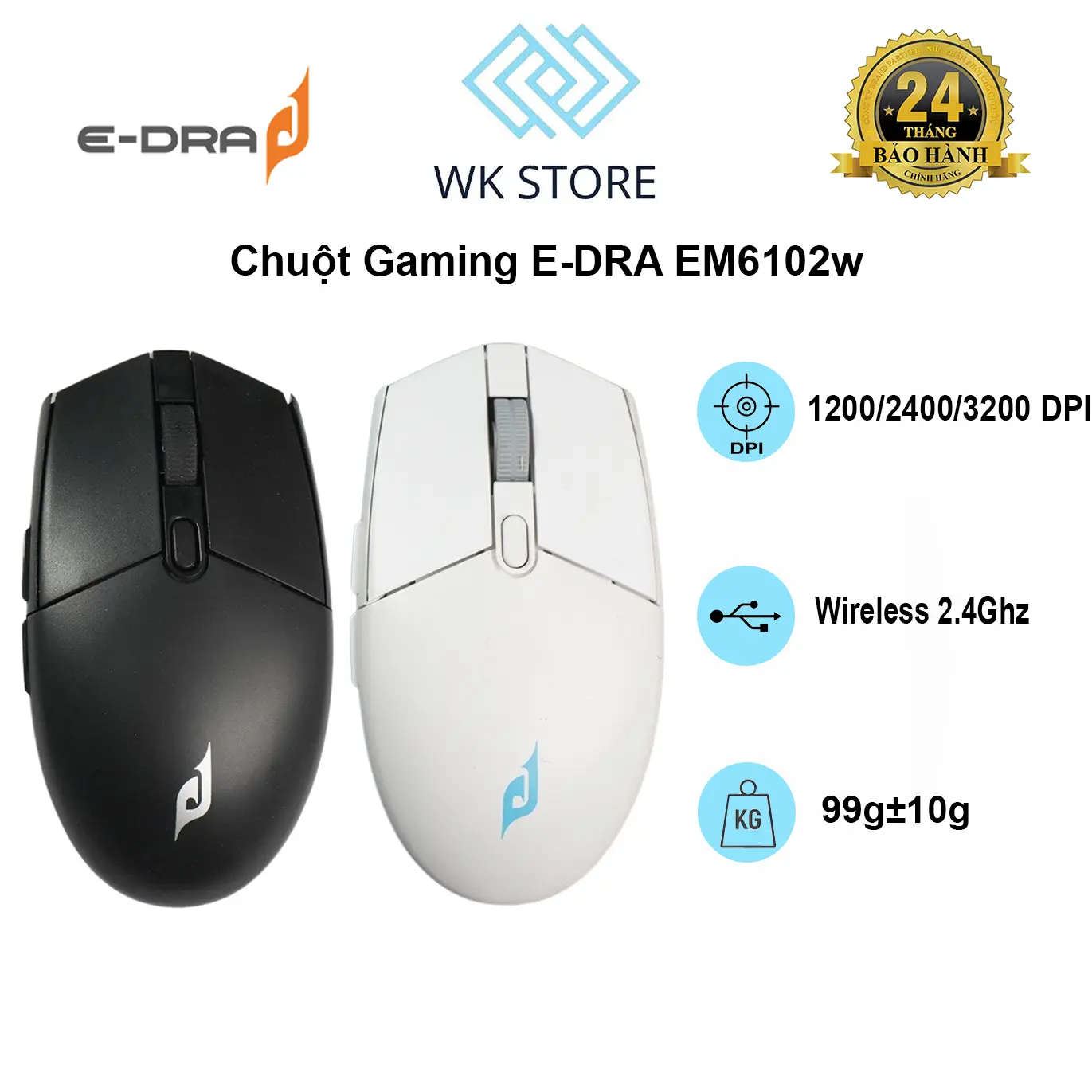 Chuột Gaming E-DRA EM6102w