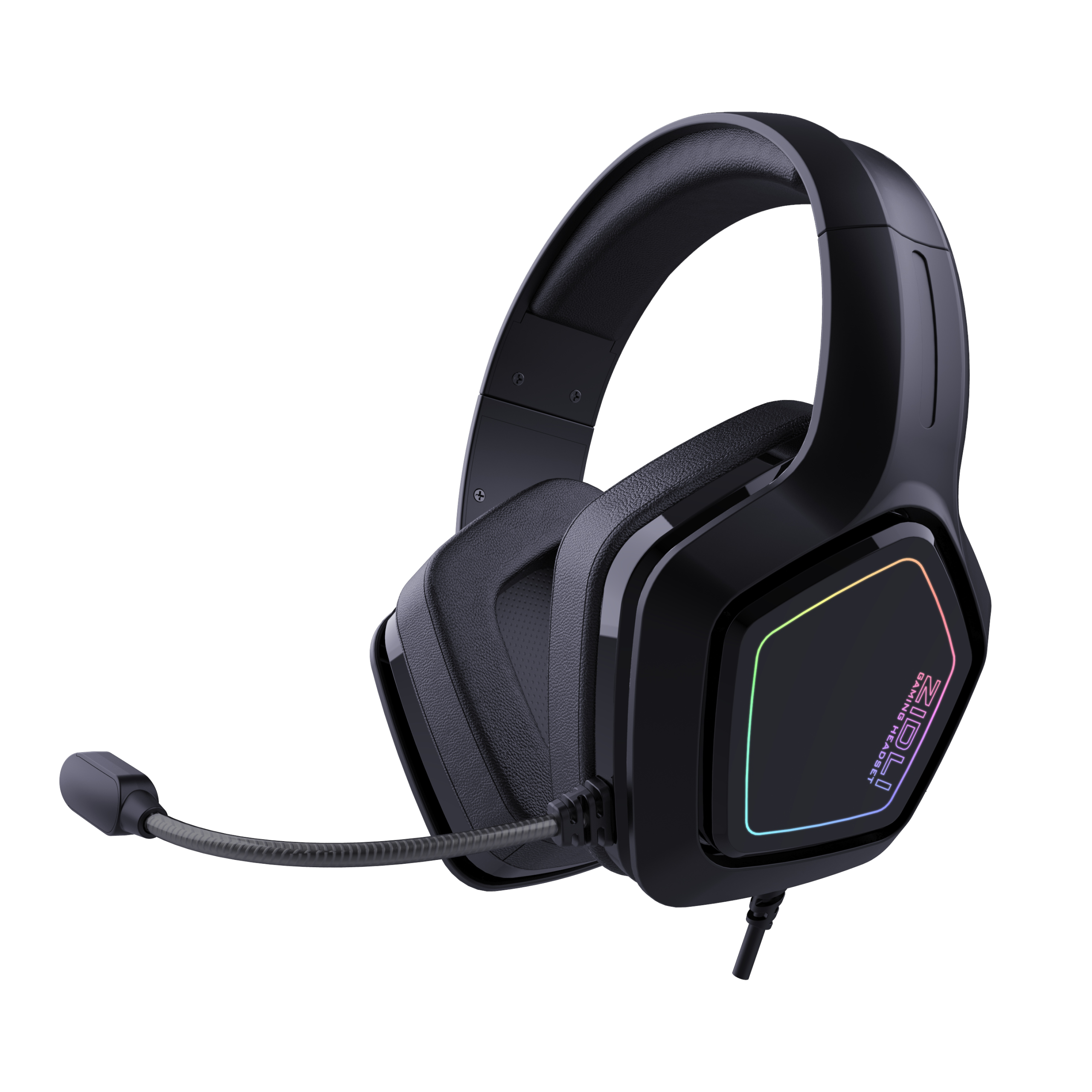 TAI NGHE GAMING ZIDLI FCORE FH6U BLACK 7.1,USB, RGB - ảnh 3