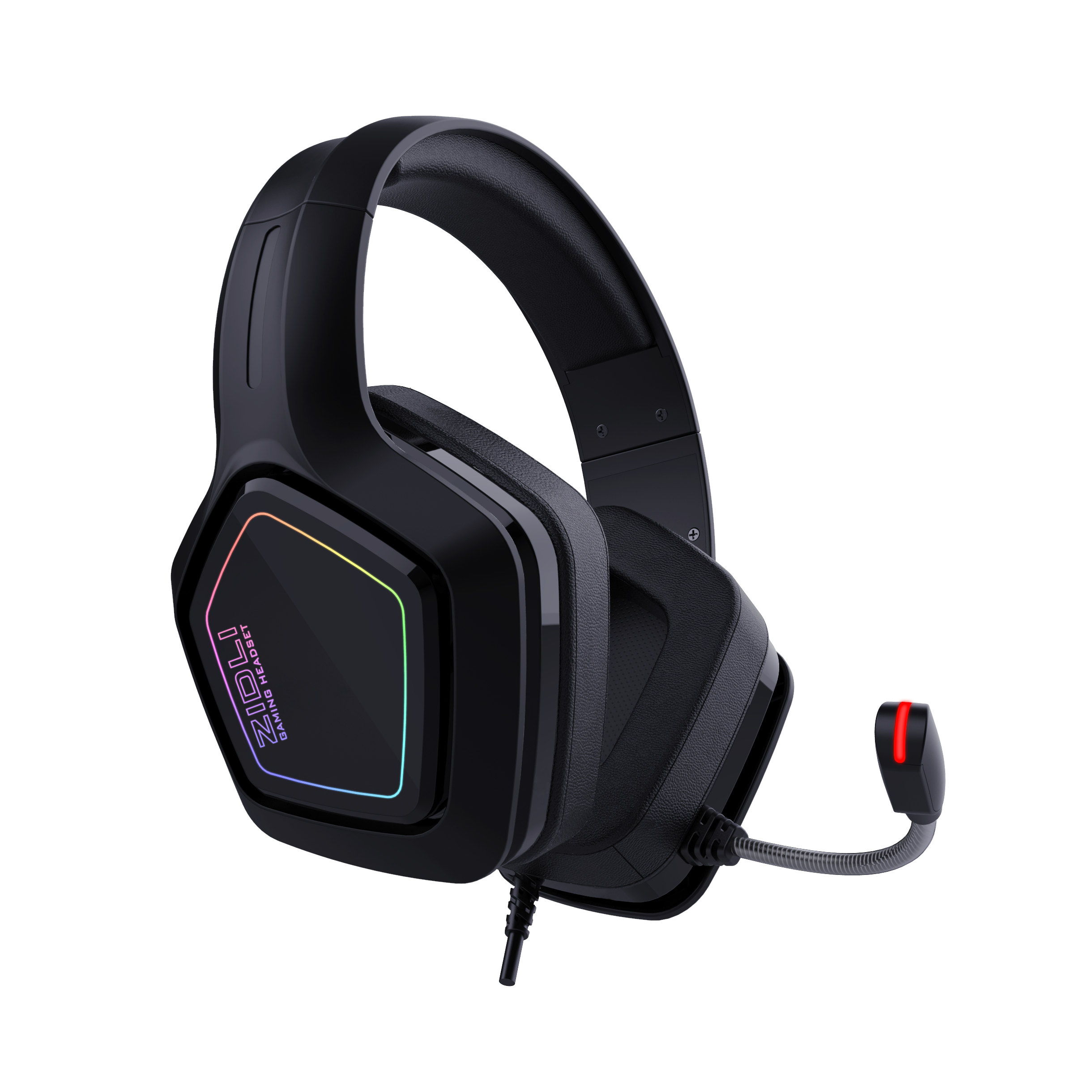TAI NGHE GAMING ZIDLI FCORE FH6U BLACK 7.1,USB, RGB - ảnh 4