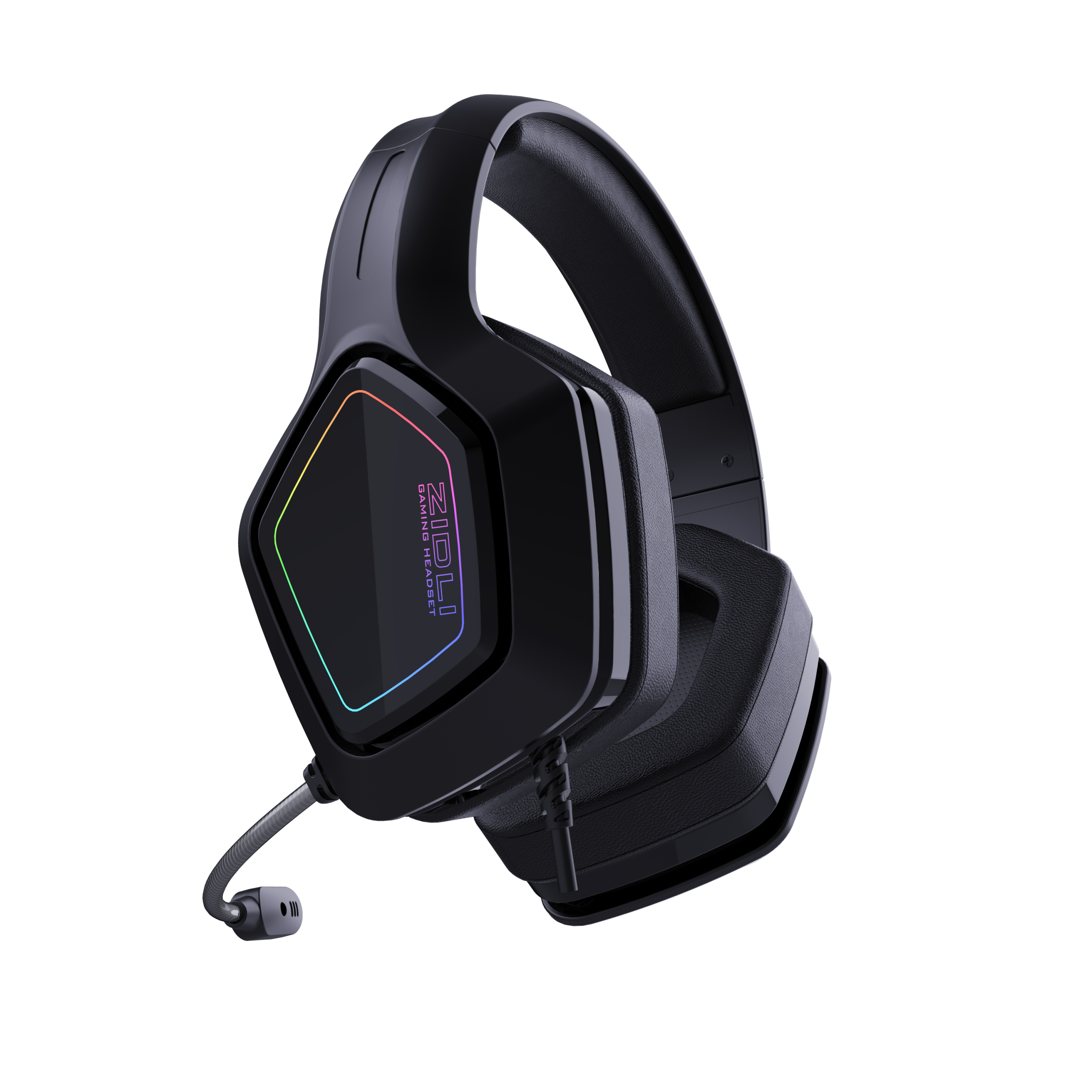 TAI NGHE GAMING ZIDLI FCORE FH6U BLACK 7.1,USB, RGB - ảnh 5