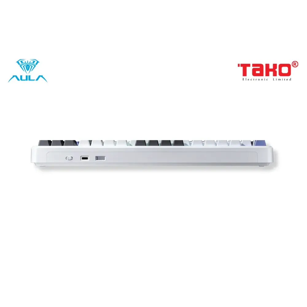 BÀN PHÍM CƠ GAMING AULA F87 3 MODE Grey Wood Switch - ảnh 2