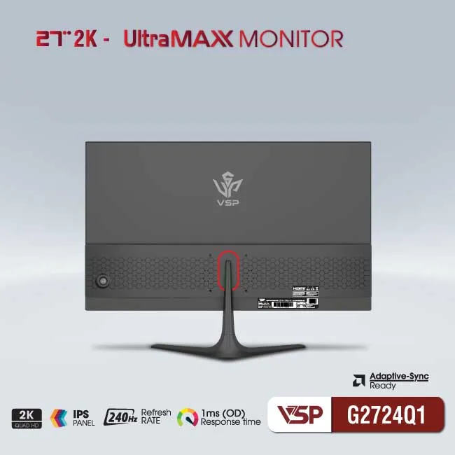 MÀN HÌNH VSP G2724Q1 | 27 inch | 2K | IPS | 240Hz - ảnh 4