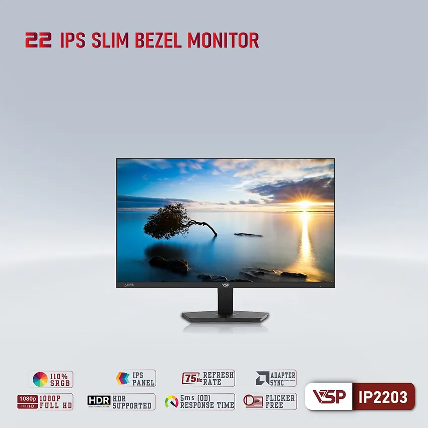 Màn hình VSP IP2203 | 21.5 inch | Full HD | IPS | 75Hz | 5ms - ảnh 4