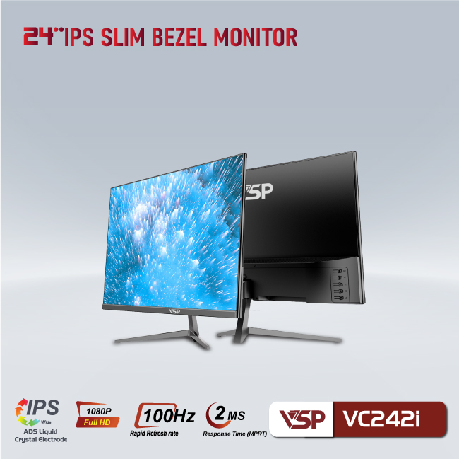 MÀN HÌNH VSP VC242I | 24INCH | IPS | 100HZ | 2MS - ảnh 5