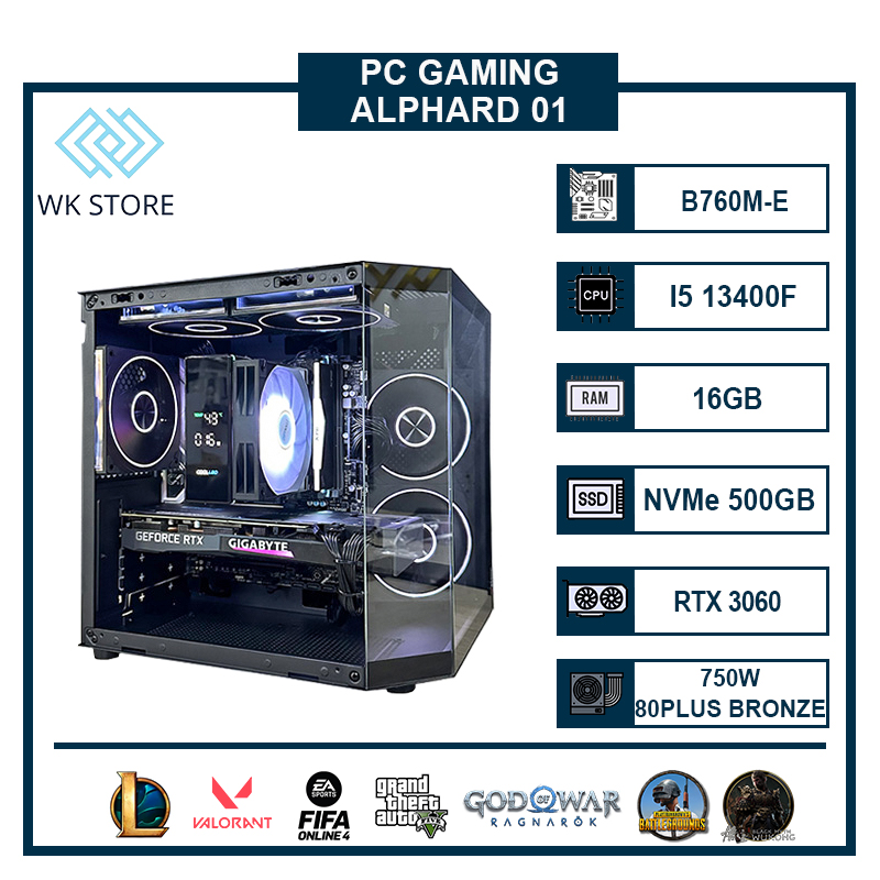 PC Gaming Alphard 01 | I5 13400F, 16GB Ram, VGA RX 7600/ RTX 3060/ RTX 5060 - ảnh 2