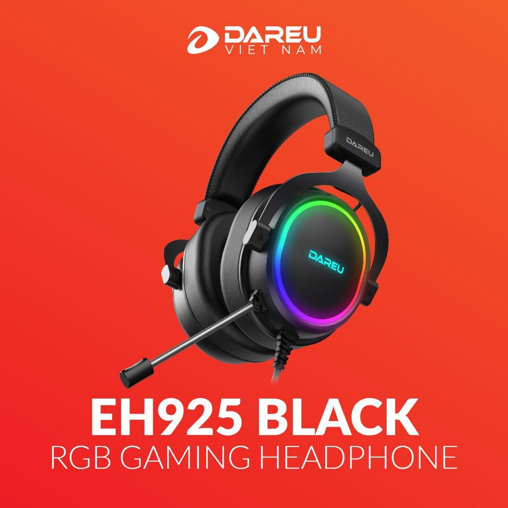 Tai nghe DAREU EH925 7.1 BLACK RGB - ảnh 3