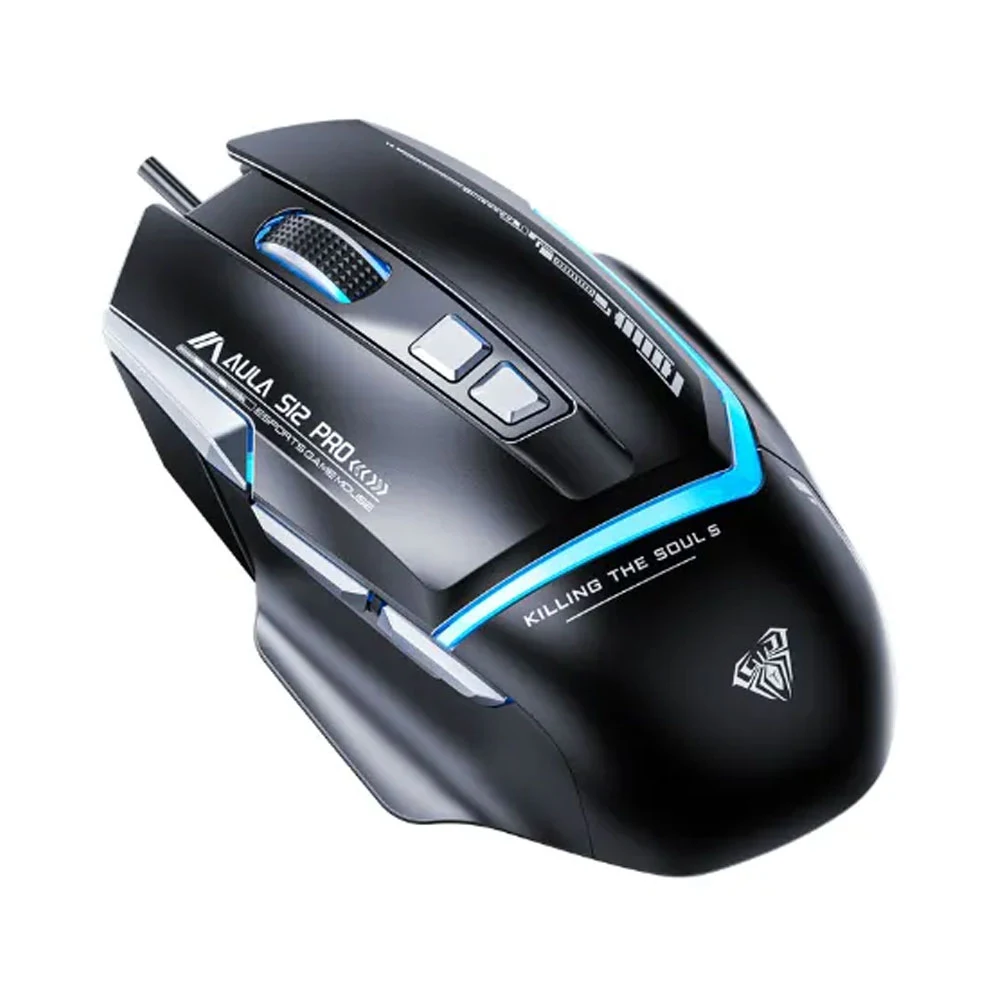 Chuột Gaming Aula S12 Pro Black /White (LED RGB/ 12800DPI) - ảnh 2
