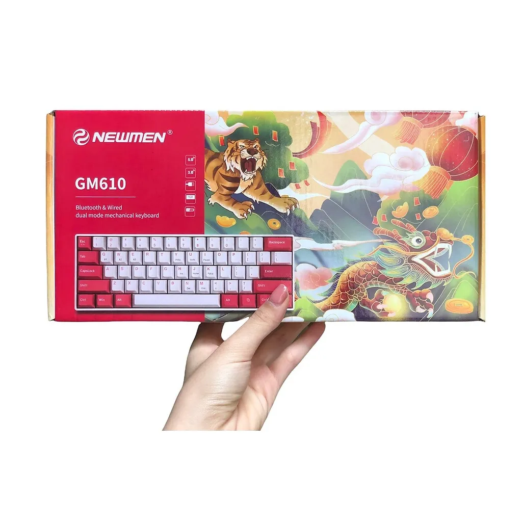 BÀN PHÍM CƠ KHÔNG DÂY NEWMEN GM610 - ảnh 3