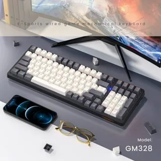 BÀN PHÍM CƠ NEWMEN GM328 ESPORT GRAY / WHITE - ảnh 2