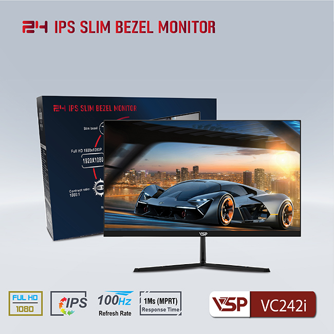MÀN HÌNH VSP VC242I | 24INCH | IPS | 100HZ | 2MS - ảnh 3