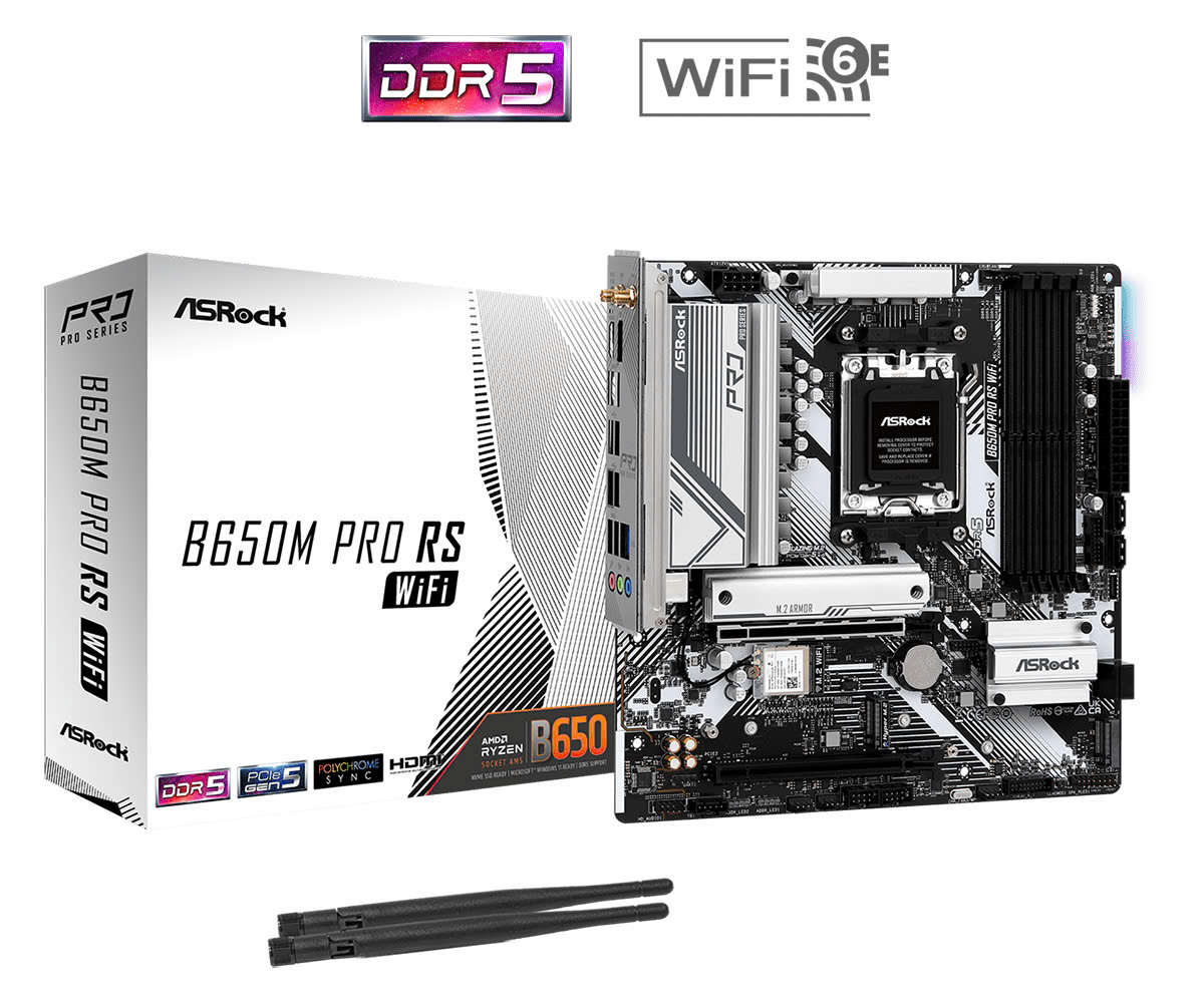 Mainboard AsRock B650M Pro RS Wifi | AMD AM5, DDR5 - ảnh 2