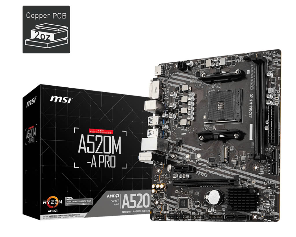 Mainboard MSI A520M-A PRO | AMD AM4 - ảnh 2