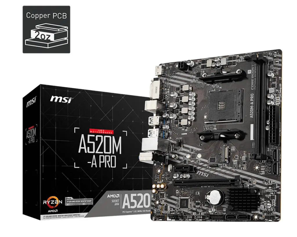 Mainboard MSI A520M-A PRO | AMD AM4