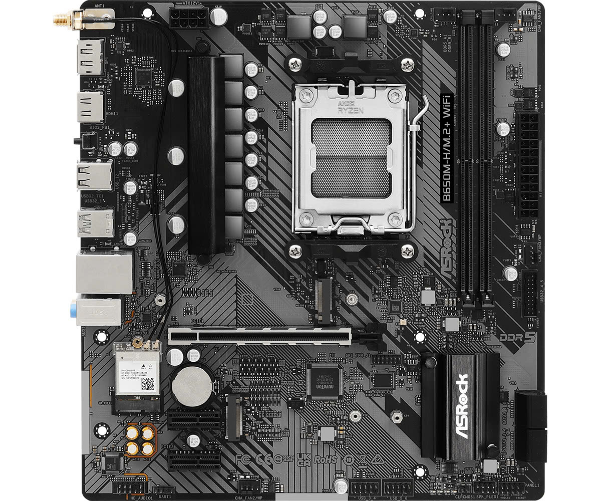 Mainboard AsRock B650M-H/M.2 Wifi |AM5, DDR5 - ảnh 3