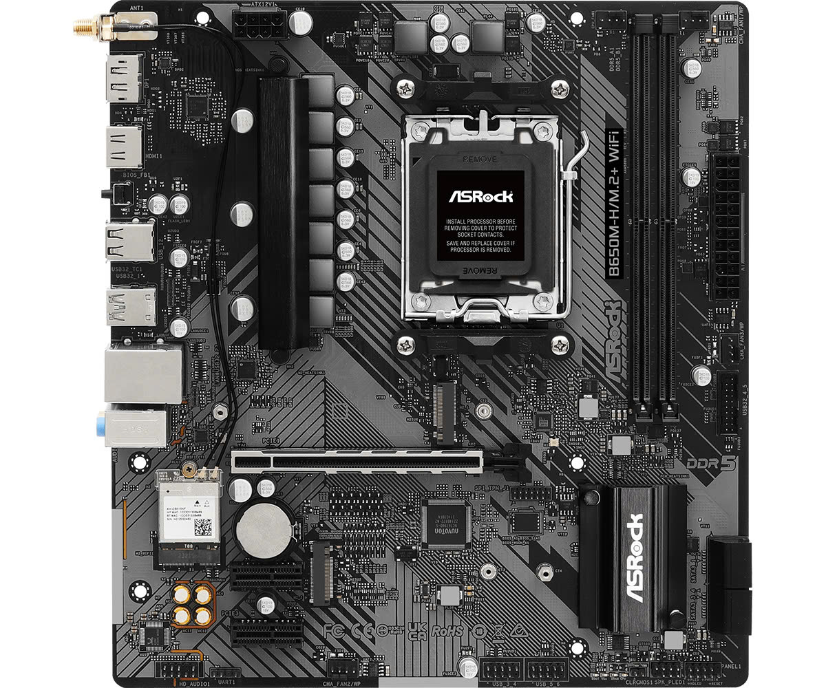 Mainboard AsRock B650M-H/M.2 Wifi |AM5, DDR5 - ảnh 4