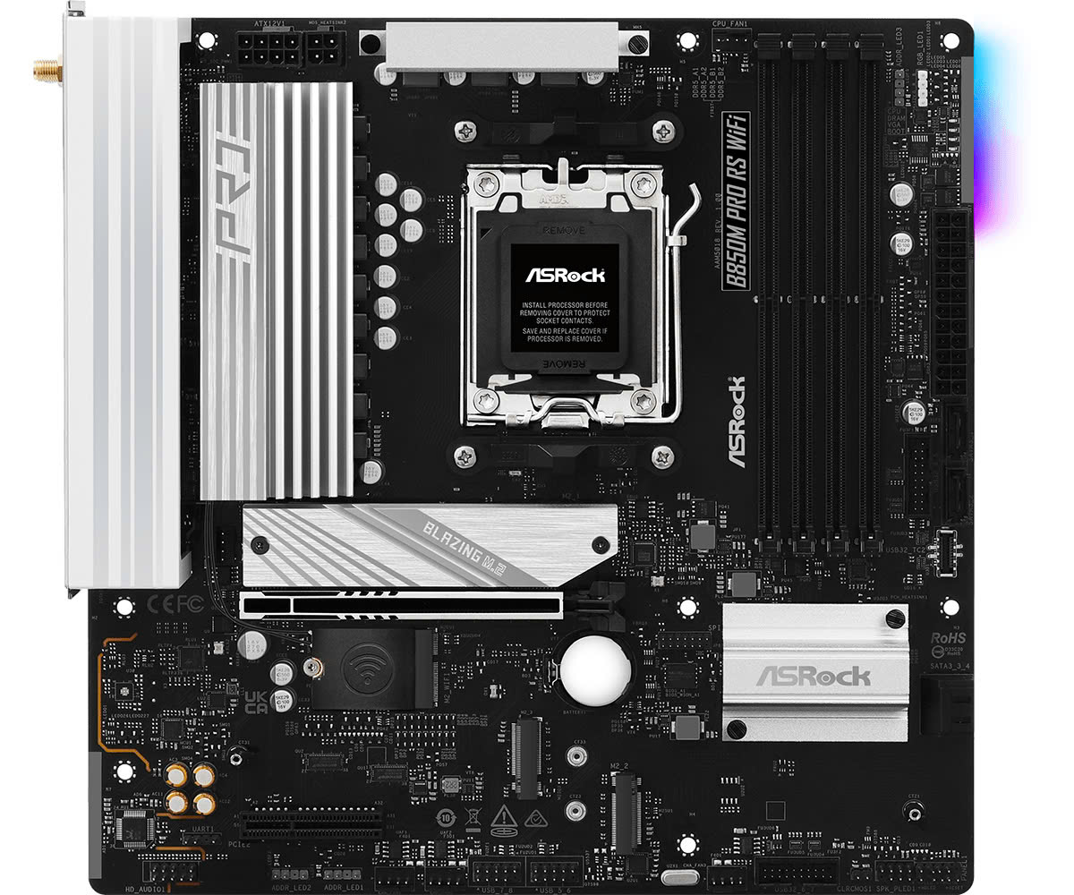 Mainboard AsRock B850M Pro RS WiFi | AM5, 4x DDR5 - ảnh 3