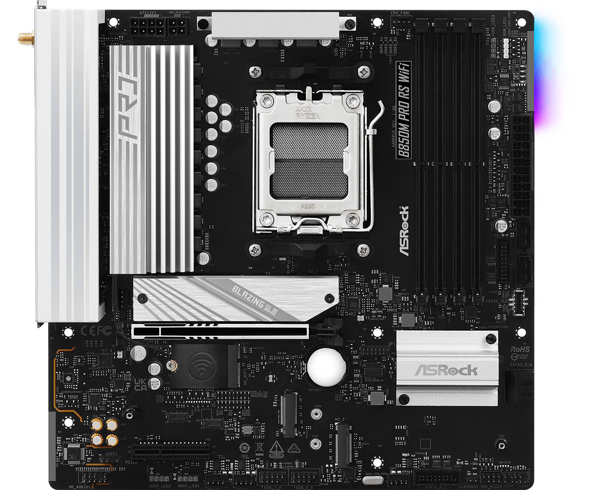 Mainboard AsRock B850M Pro RS WiFi | AM5, 4x DDR5 - ảnh 4