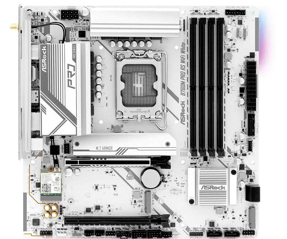 Mainboard ASRock B760M Pro RS WIFI White - ảnh 4